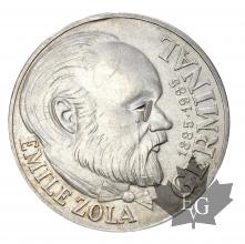 France-1985 100 Francs argent- ZOLA