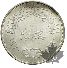 Egypt-Pound-1970-KM#425-AH 1390-Nasser