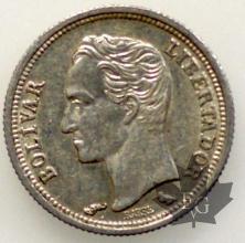 Venezuela-25 centimos silver- argent