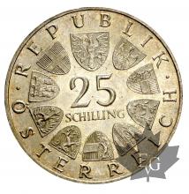 Autriche-25 Shilling silver-mixed years