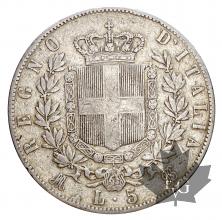 Italie - 5 Lire argento-Vittorio Emanuele II