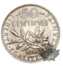 France - 50 centimes argent Semeuse