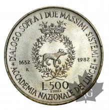 Italie-500lire-argent-commemoratives-dates et types mixtes-FDC