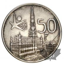 Belgique-50 francs-1958-argent-silver