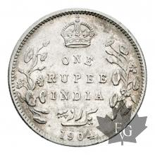 Inde-Rupee argent silver-Edward VII