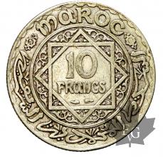 Maroc- 10 francs-argent-silver