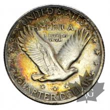 USA-Quarter dollar-Standing Liberty-argent
