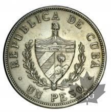 Cuba- 1 peso- dates mixtes-argent