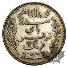 Tunisie-2 Francs-argento