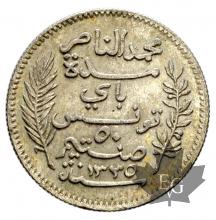 Tunisie-demi franc-argento